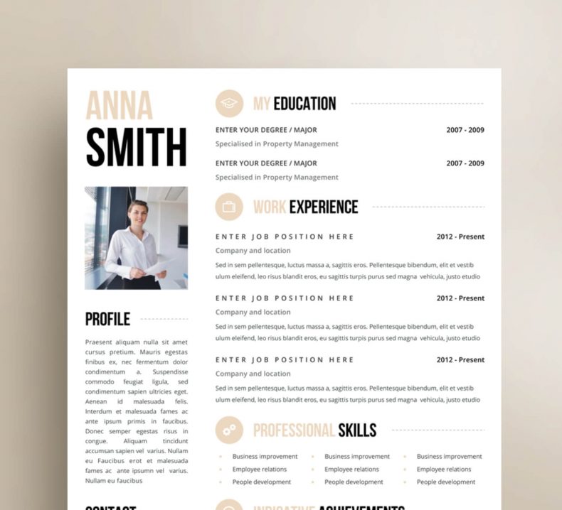 Modern resume template "Chicago" Resume Angels